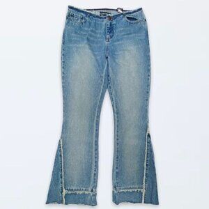 Vintage Y2K LONDON JEAN 6 Flare Wide Leg‎ Low Rise Jeans Casual Y2K